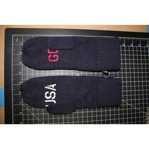 USA 1996 Olympic Winter Mittens One size Navy  100% cotton
